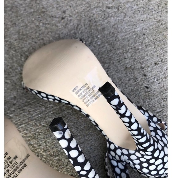 Polka Dot Ankle Strap Heels 9 #0109 #005 - Picture 8 of 11